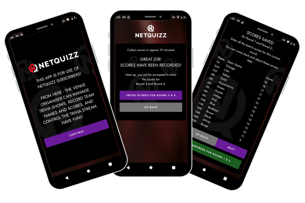 NetQuizz Mobile App Splash Screens